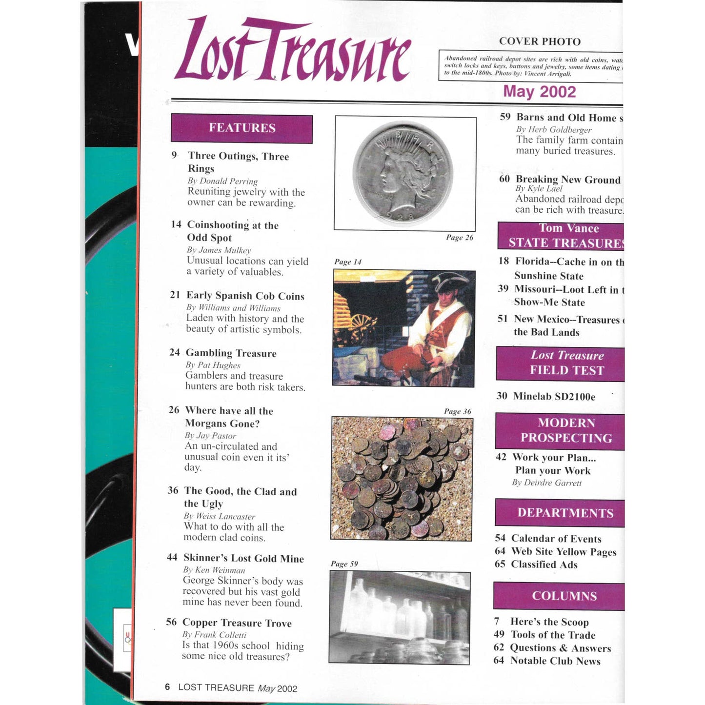 Lost Treasure Magazine - Treasure Hunting Metal Detecting May 2002 M6