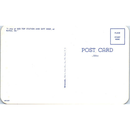 Red Top Station and Gift Shop Bellton Georgia - Original Postcard TJ7-RP2