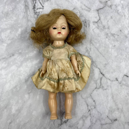 1950's 8" Blonde Hair Blue Eyes Blinking Plastic Doll TB4