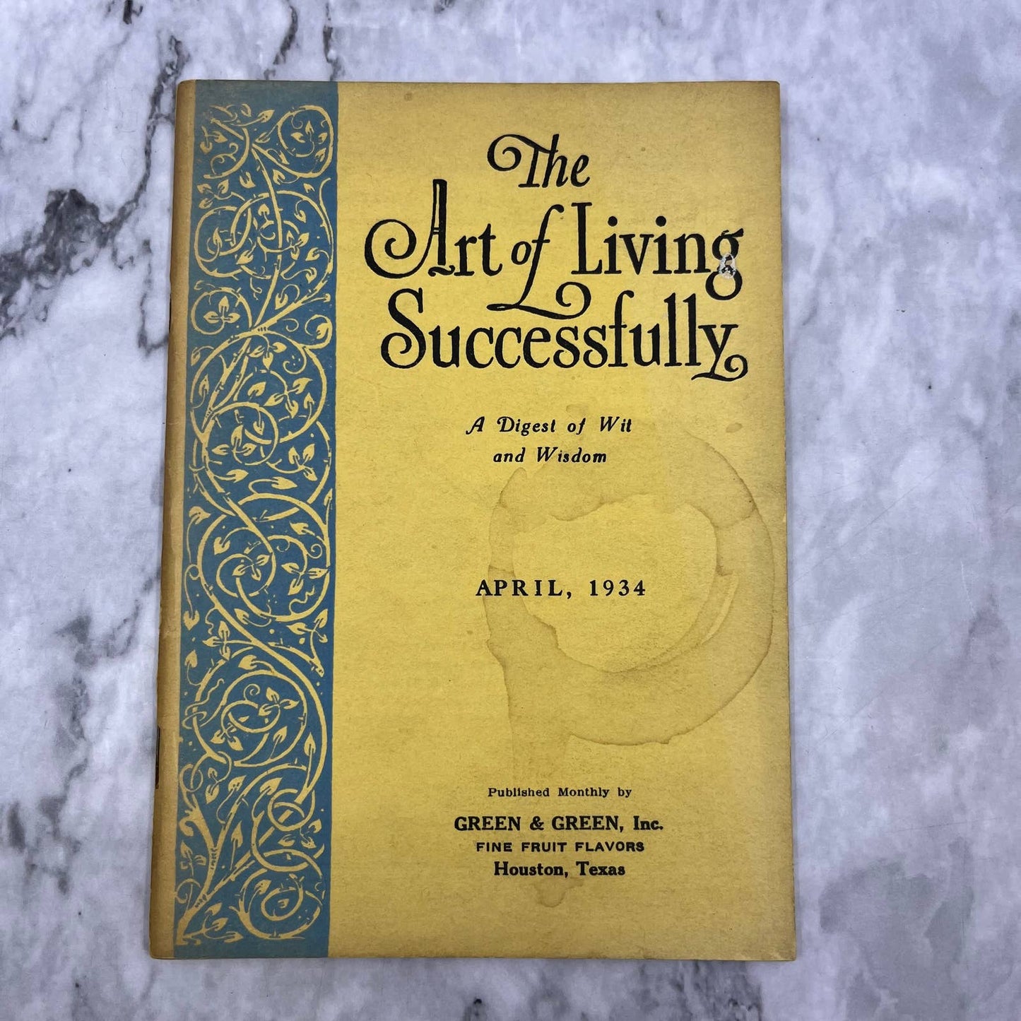 1934 Apr The Art of Living Successfully A Digest of Wit and Wisdom Booklet TH1