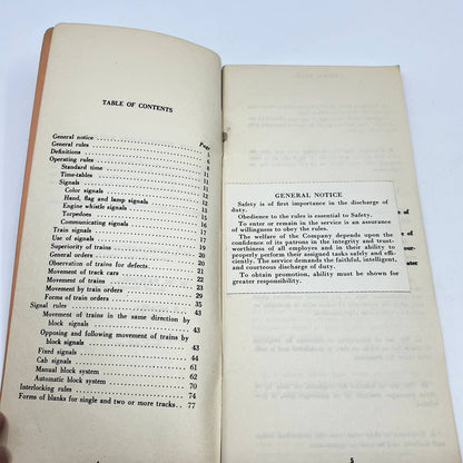 1949 Pennsylvania Railroad RR Book of Rules Signal & Interlocking Rules TF9