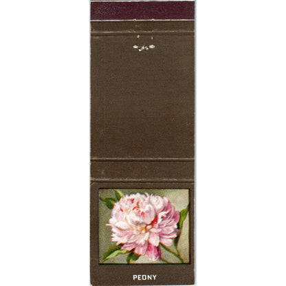 Peony Flower Diamond Collectible Advertising Matchbook Cover MM9-9