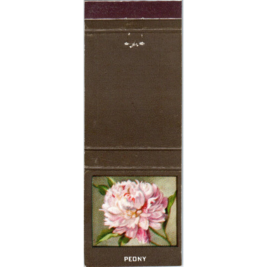 Peony Flower Diamond Collectible Advertising Matchbook Cover MM9-9