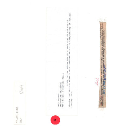 1988 Original Press Photo Ladies' PGA Golf Linda Fuller ~8x10 AD1