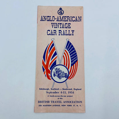 1954 Anglo-American Vintage Car Rally Brochure Edinburgh - Goodwood England D5