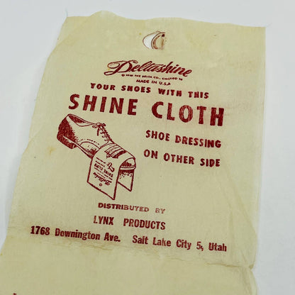 Vintage Shoe Shine Cloth Harvey’s Motel Pagosa Springs CO D1