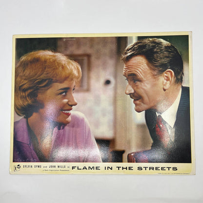 1961 Flame in the Streets Sylvia Sims John Mills 11x14 British Lobby Card FL4