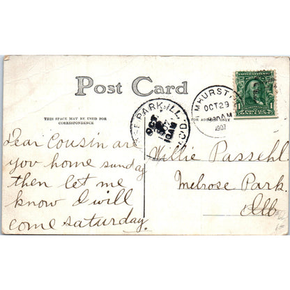 Painter "Taking First Drop" Humor 1907 Original Postcard P2-5