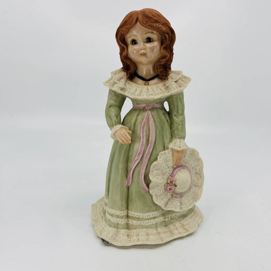 VTG Hand Painted Ceramic Victorian Southern Belle Figure Marlys Hatfield 7” TB9