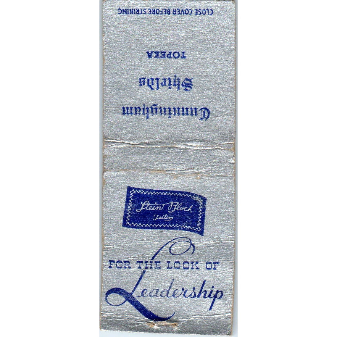 Cunningham Shields Taylors Topeka KS Advertising Matchbook Cover MM9-4