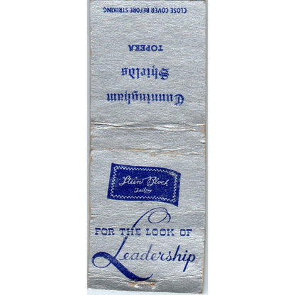 Cunningham Shields Taylors Topeka KS Advertising Matchbook Cover MM9-4