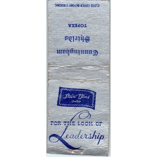 Cunningham Shields Taylors Topeka KS Advertising Matchbook Cover MM9-4
