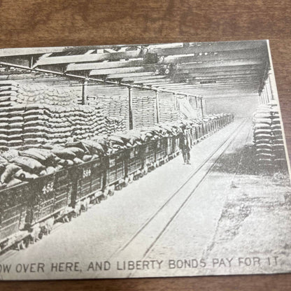 Antique 1917 RPPC Postcard WWI Overseas Liberty Bonds Pay for Chow PA1