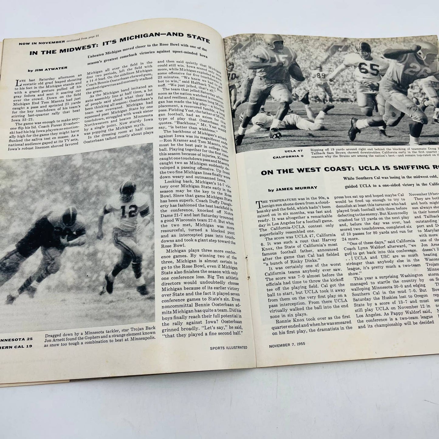 Sports Illustrated Nov. 7, 1955 (Bob Pellegrini, Maryland) Football TB2