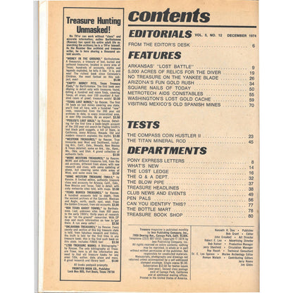 Treasure Magazine - Treasure Hunting Mines Buried Metal Detecting Dec 1974 MB4