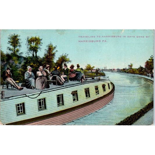 Antique Postcard Travelling to Harrisburg in Days Gone By PA TD8-P2