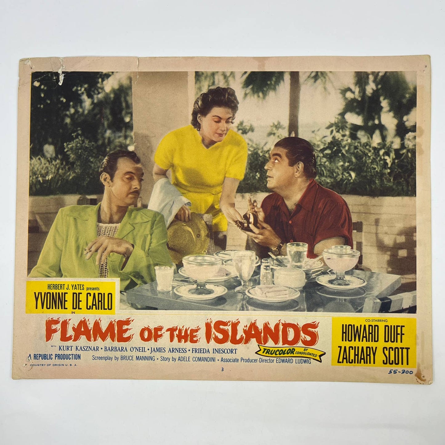 Flame of the Islands Yvonne De Carlo Howard Duff Zachary Scott Lobby Card FL4