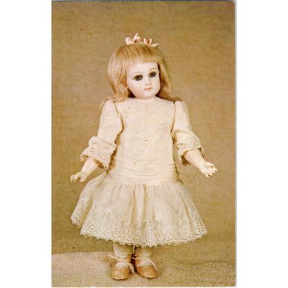 French Doll Jumeau Bisque Head Mohair Composition Wood Body Postcard PB8