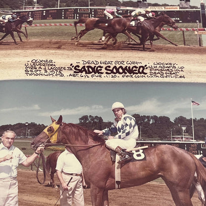 1975 Original Horse Race Winner Photo "Sadie Sooner" Timonium MD AC5