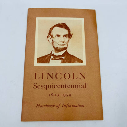 1959 Lincoln Sesquicentennial Handbook of Information Booklet TB6