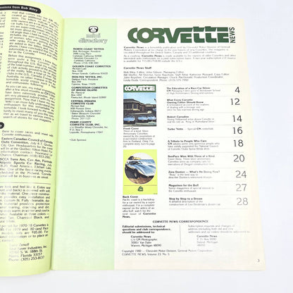 1980 June/July Corvette News Magazine Silver Anniversary Corvettes TG1