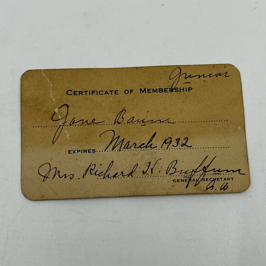 1932 YWCA Membership Card St. Louis MO SC5