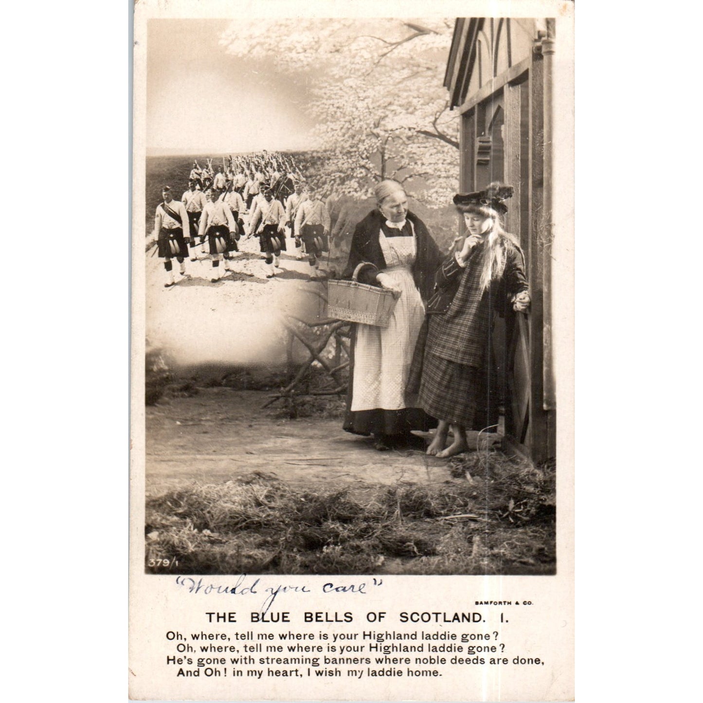 The Blue Bells of Scotland 1906 Original Postcard P2-3