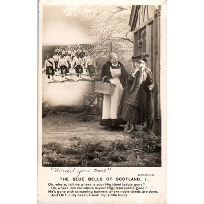 The Blue Bells of Scotland 1906 Original Postcard P2-3