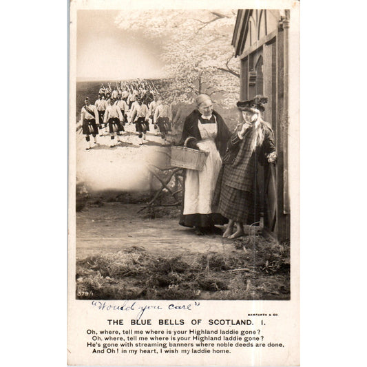 The Blue Bells of Scotland 1906 Original Postcard P2-3