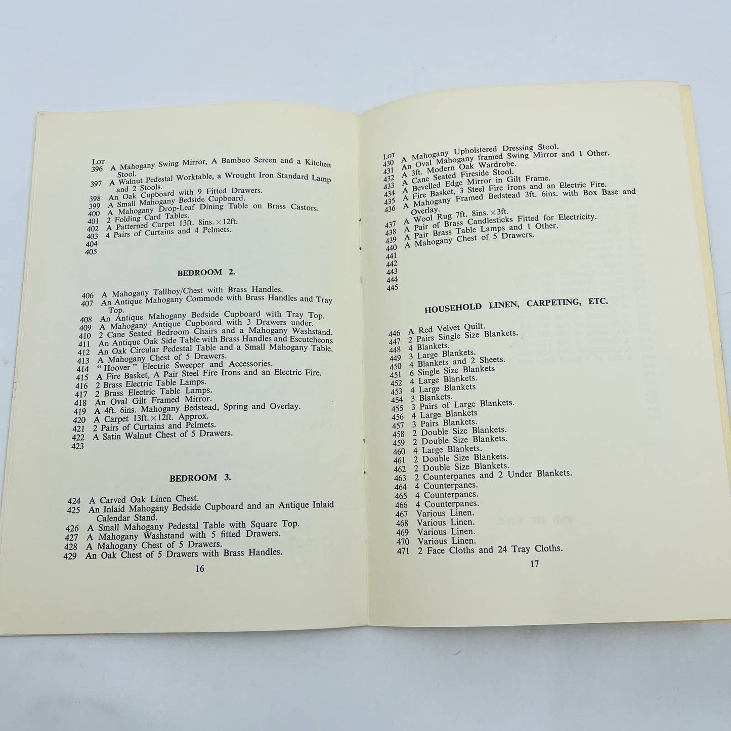 1960 Antique Auction Catalog South Luffenham Hall Peterborough England EA4