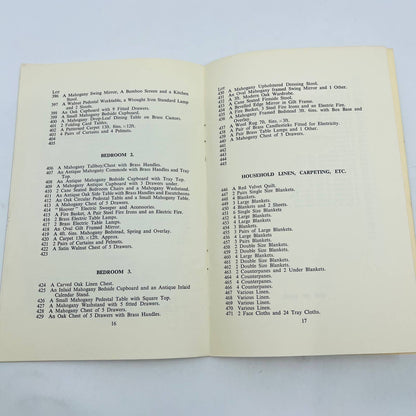 1960 Antique Auction Catalog South Luffenham Hall Peterborough England EA4