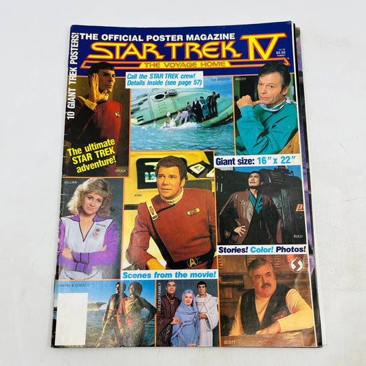 1986 Star Trek IV The Voyage Home Official Poster Magazine 10 Giant Posters TD5