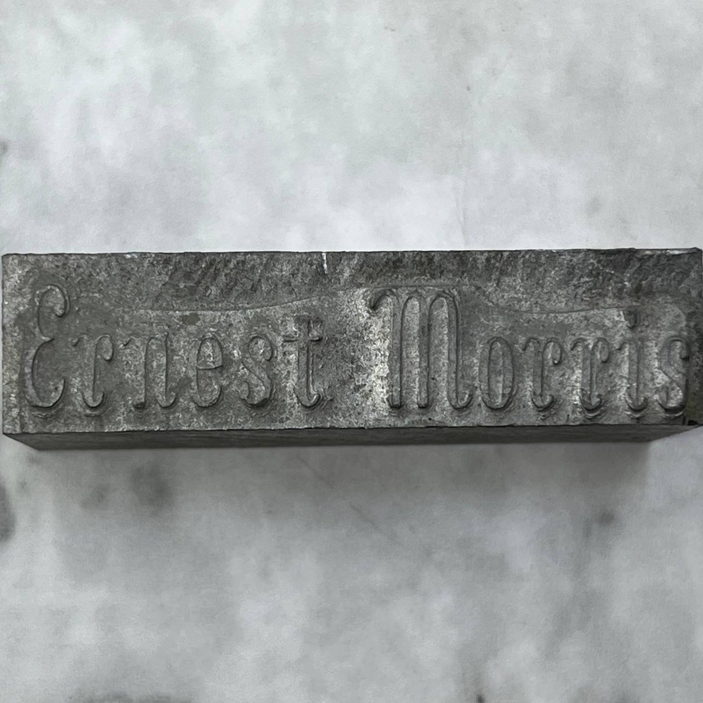 Vintage Printing Letterpress Printers Block Plate Ernest Morris TJ518