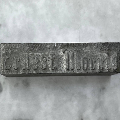 Vintage Printing Letterpress Printers Block Plate Ernest Morris TJ518