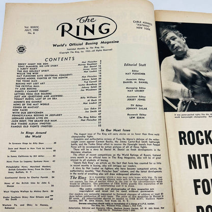 1955 July - The Ring Boxing Magazine – Tony De Marco Cover Marciano-Cockell TA5