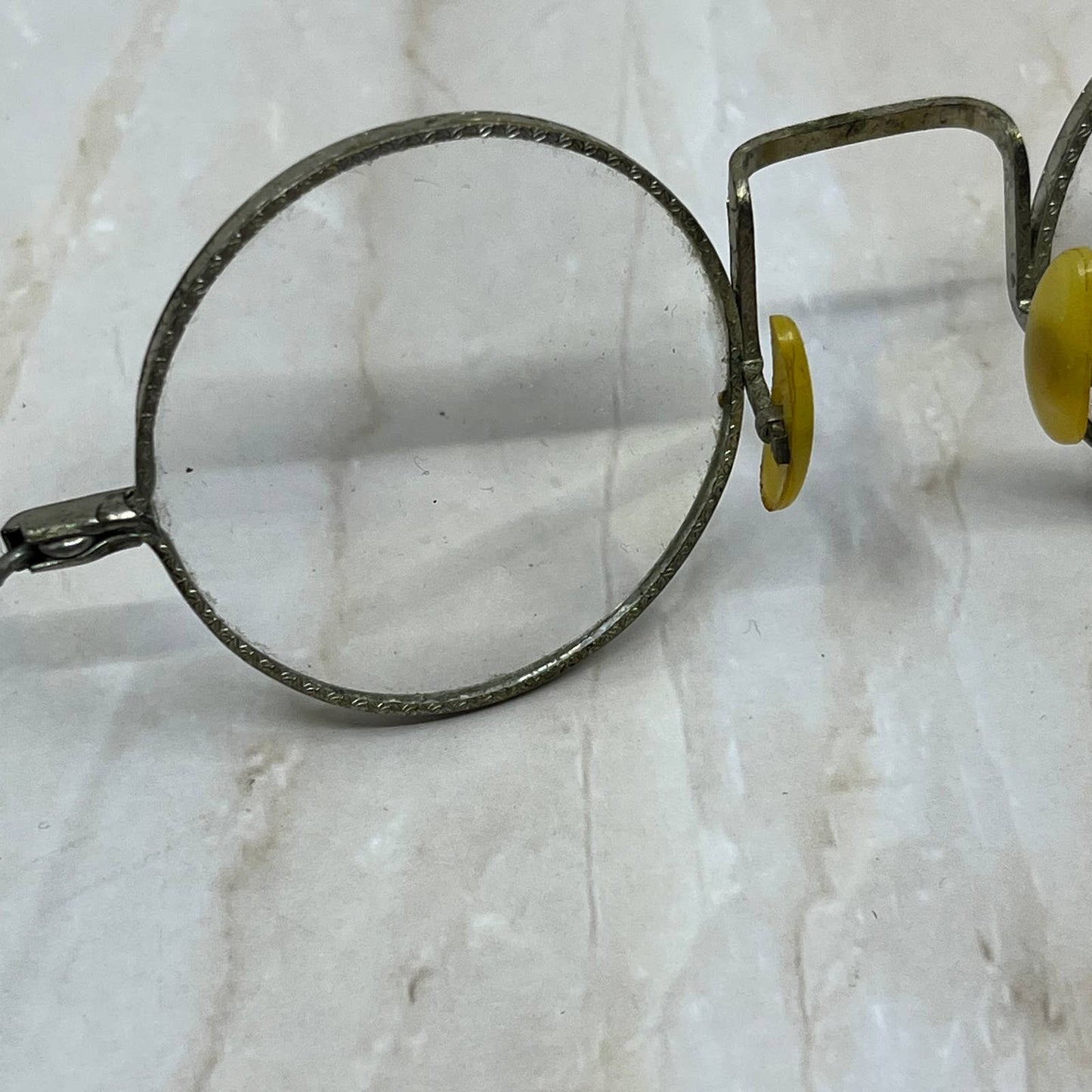 c1910 Round Eyeglasses Etched Chester W. Gaskell Optician St. Paul MN TC5-S1