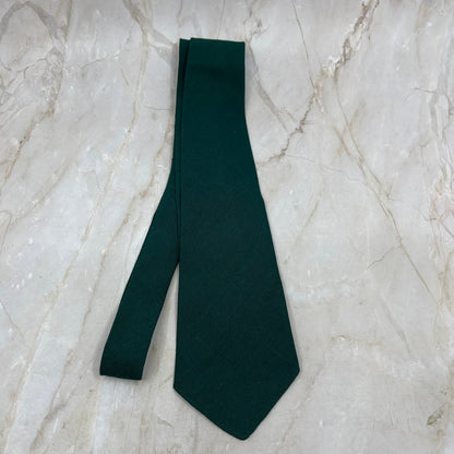 Retro Men's Green Dupont Dacron & Viscose Rayon Necktie Tie TJ9