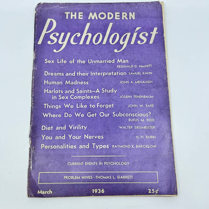 1936 March - The Modern Psychologist Magazine Dagobert D. Runes TF3