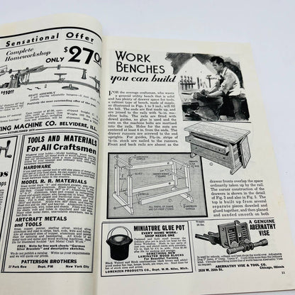 1935 Popular Mechanics Craftsman's Guide What to Make Furniture Toys Radio BA1