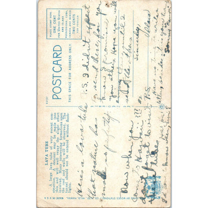Lava Tube in Hawaii - Original Postcard TJ7-RP3
