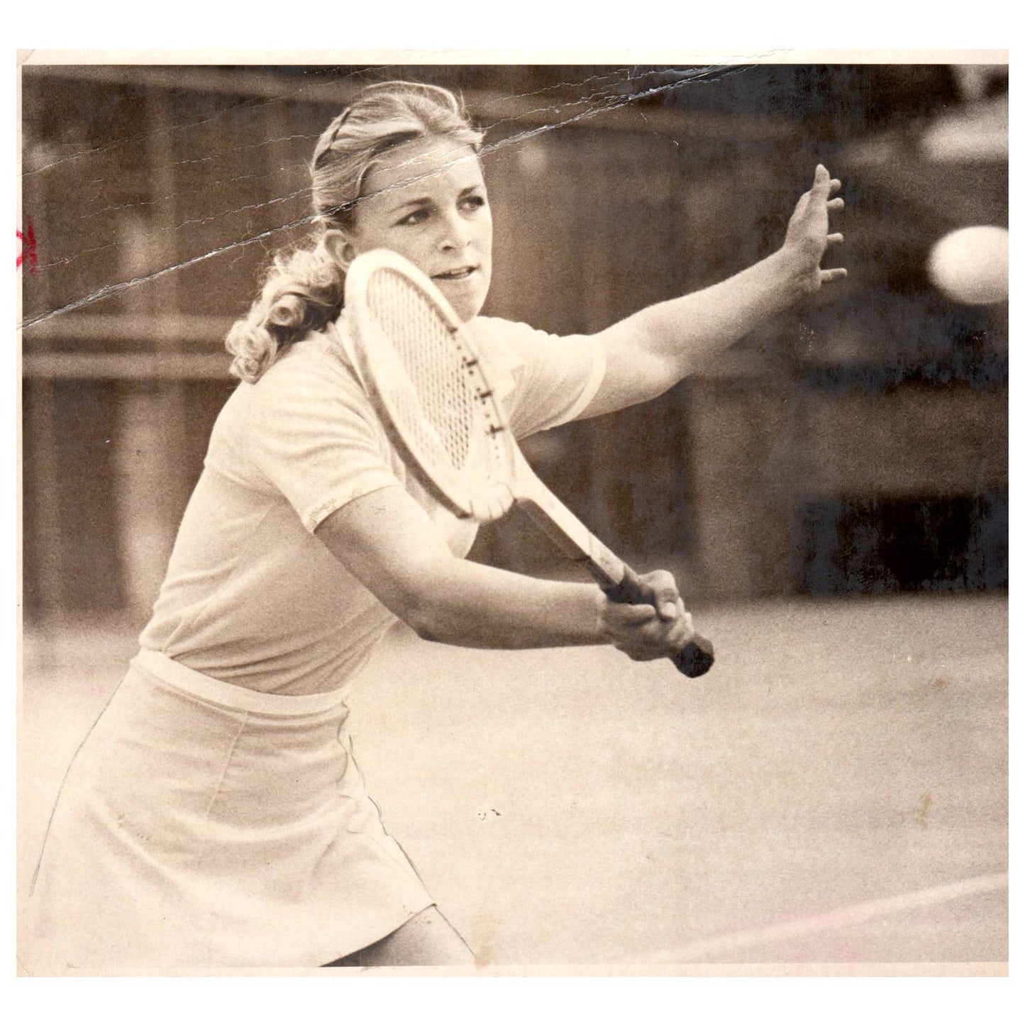 1981 Original Press Photo Women's Tennis Carol Boline Fresno Jr Champs 7x7.5" AD2