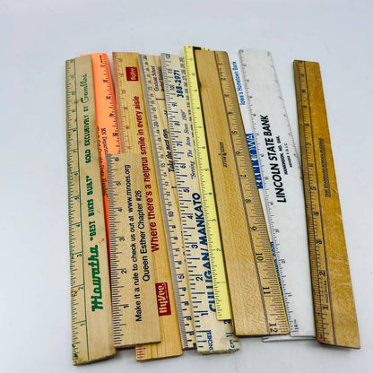 VTG Lot of 10 Advertising Rulers Minnesota Iowa Illinois TC4