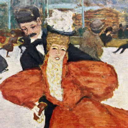 Vintage Ice Skating Art Print Pierre Bonnard The Skaters AC8