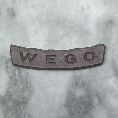 Vintage Letterpress Printers Block Plate TV Radio Call Letters WEGO SE841