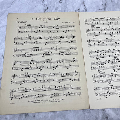 1918 Sheet Music -  A Delightful Day - Idylle by Walter Orlando No. 1896 V39-4