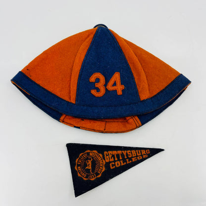 Antique 1934 Gettysburg College Graduation Beanie and Pennant Magnet SA9