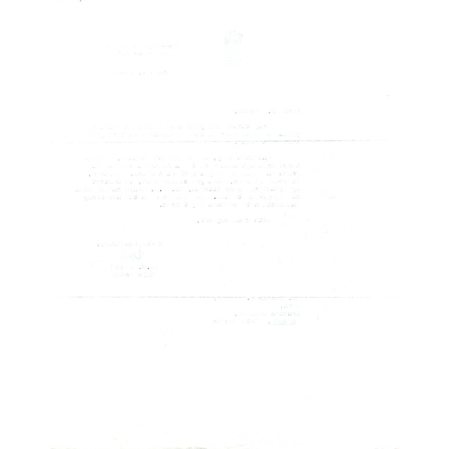 Embassy of India Official Letterhead Memo B.K. Nehru Ambassador Mar 1963 TK1-P11