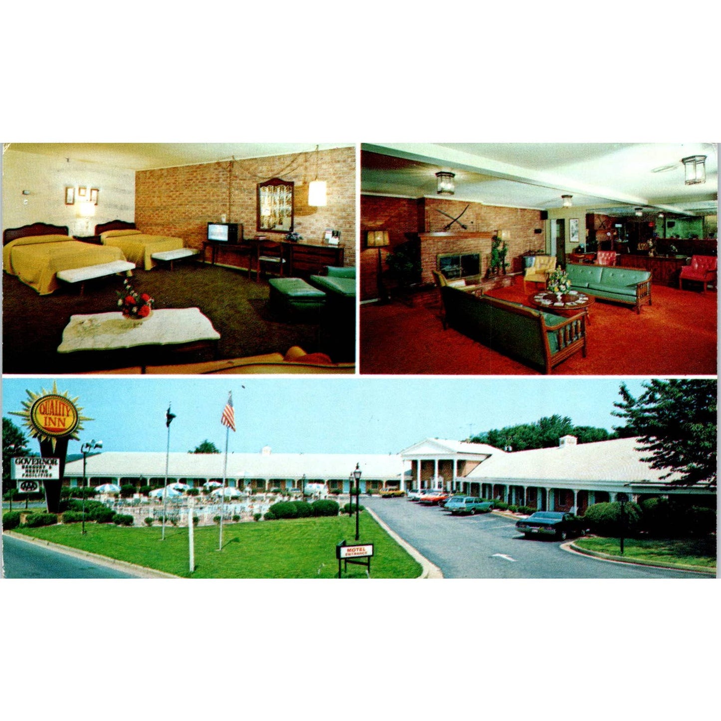 Quality Inn Governor Falls Church Virginia 1951 Original Postcard TK1-P2