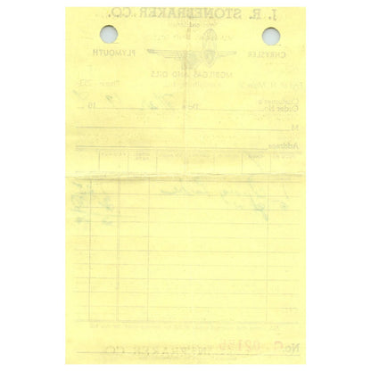 1949 JR Stonebraker Co. Mobilgas and Oils Letterhead Kendallville IN AD8-4