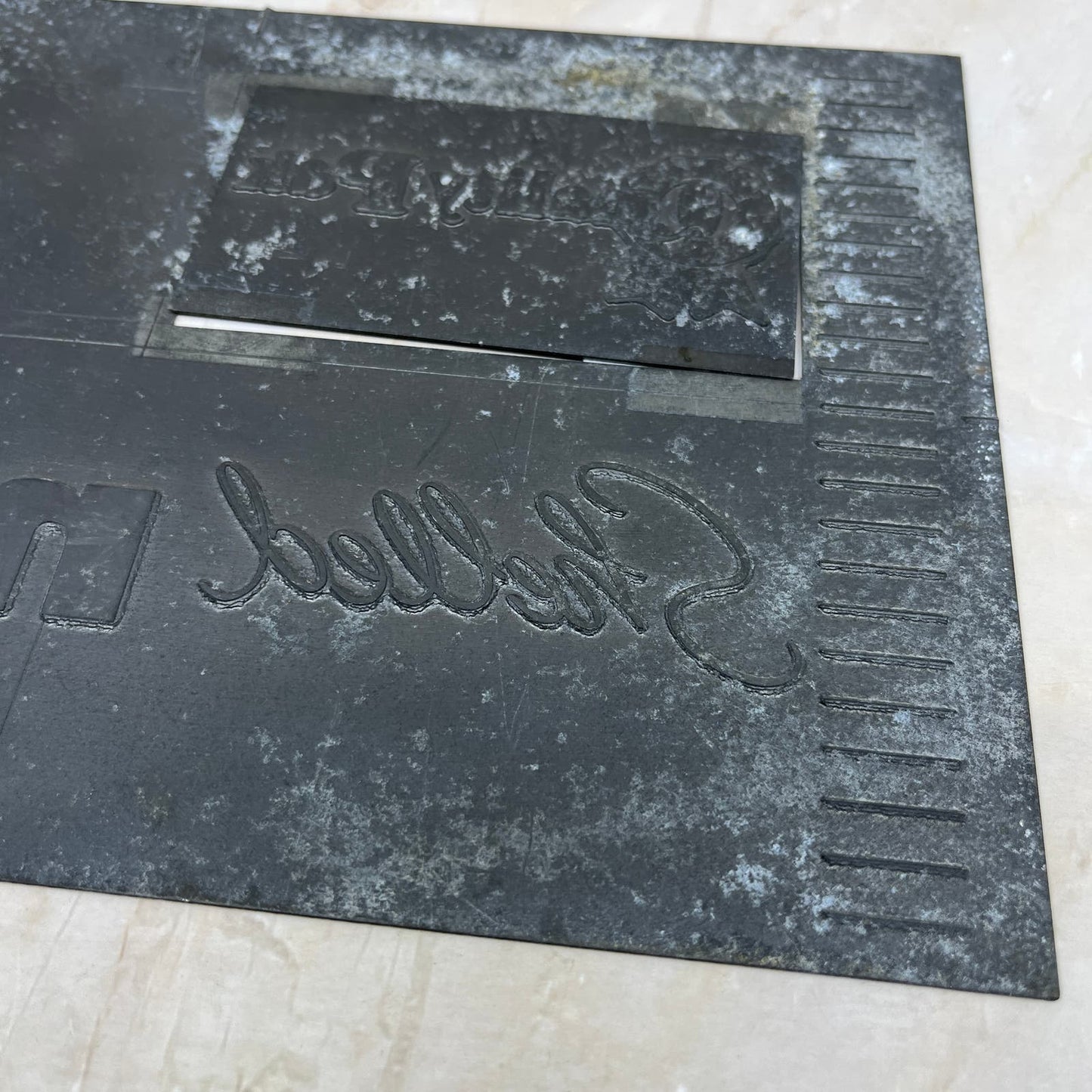 Vintage Newspaper Ad Printing Plate FAIRWAY Salted Nuts TC9-7